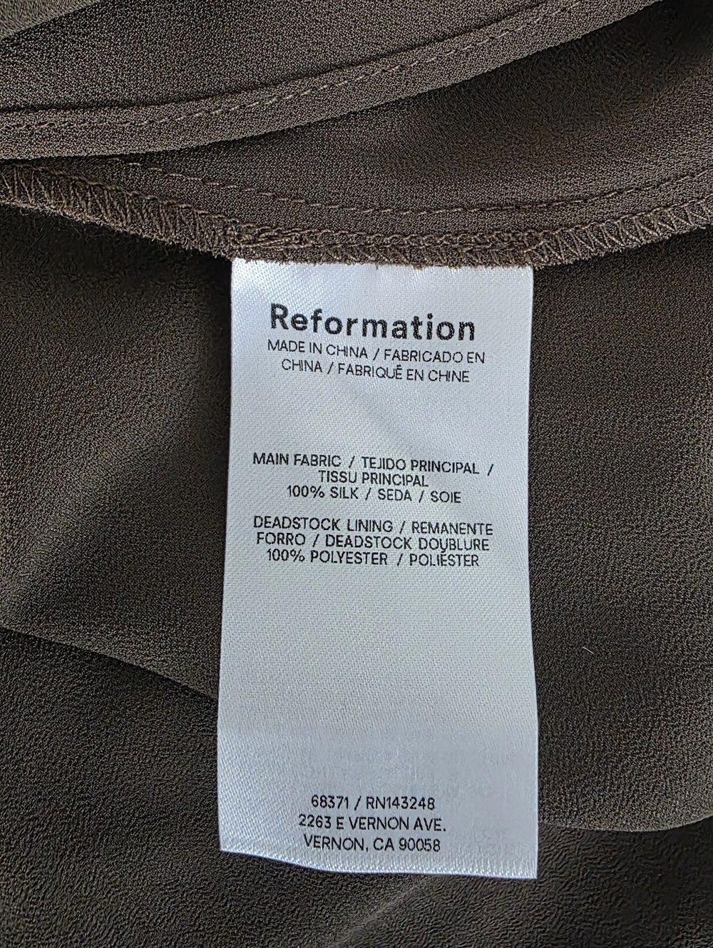 NWT Reformation Anaiis Silk Dress - Picture 7 of 8